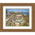 thumbnail image 1 of Chicago, New Soldier Field 2x Matted 14x12 Gold Ornate Framed Art Print by Mike Smith, 1 of 2