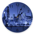 thumbnail image 1 of Chicago Nightscape Wall Clock Modern Design Living Room Decoration Kitchen Clock Mute Wall Watch Home Interior Decor（10 Inch）, 1 of 6