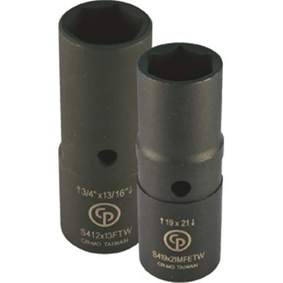 Chicago Pneumatic 8940169702 2 Pc Flip Socket Set 19-21mm & 3/4"-13/16"