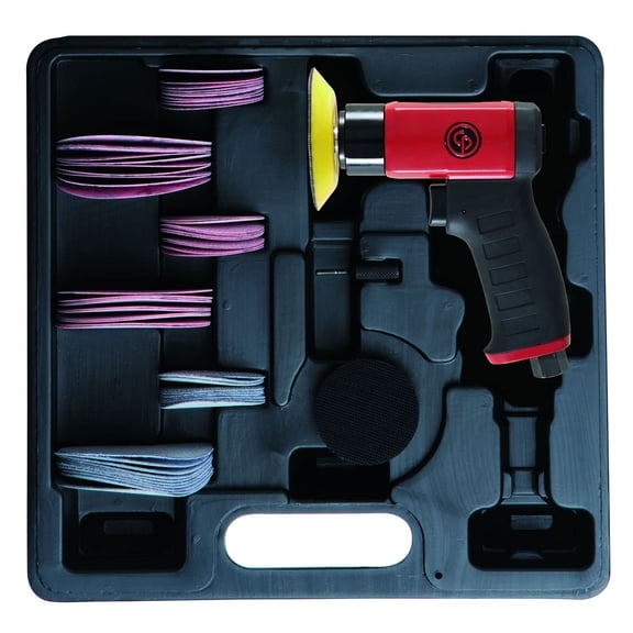 Chicago Pneumatic CP7200S - Kit - 3 Inch (75 mm) Air Random Orbital Sander, Hook & Loop, 15,000 RPM CA3