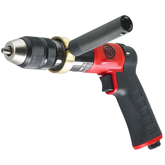 Chicago Pneumatic CP9791C - Air Power Drill, 1/2 Inch mm), Keyless Chuck, Pistol Handle, 0.47 HP / 350 W, Stall Torque 10.3 ft. lbf / 14 NM, 840 RPM, Hand Drill, Power Tools & Home Improvement CA3