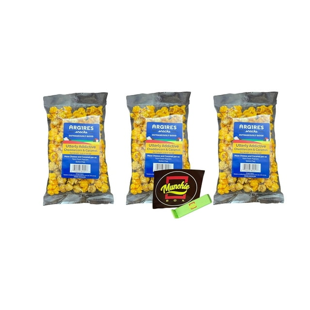 Chicago Popcorn 3 pack Cheddarcorn and Caramel Mix 3 Ounce Bags