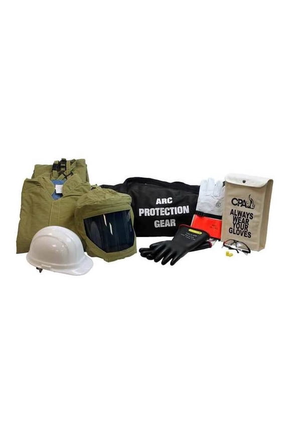 Arc Flash Jacket and Bib Kit,Olive,XL AG-40-XL