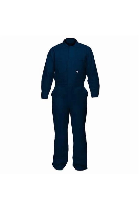 Flame-Resistant Coverall,Navy Blue,XL 605-IND-N- XL