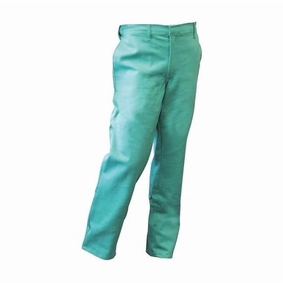 Chicago Protective Apparel Pants,Waist 34",Inseam 32",Green,Zipper 606-GR-34X32