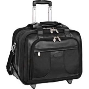 Chicago R Series Detachable-Wheeled Laptop Case - Black - 17 Inch - 2-in-1 Design