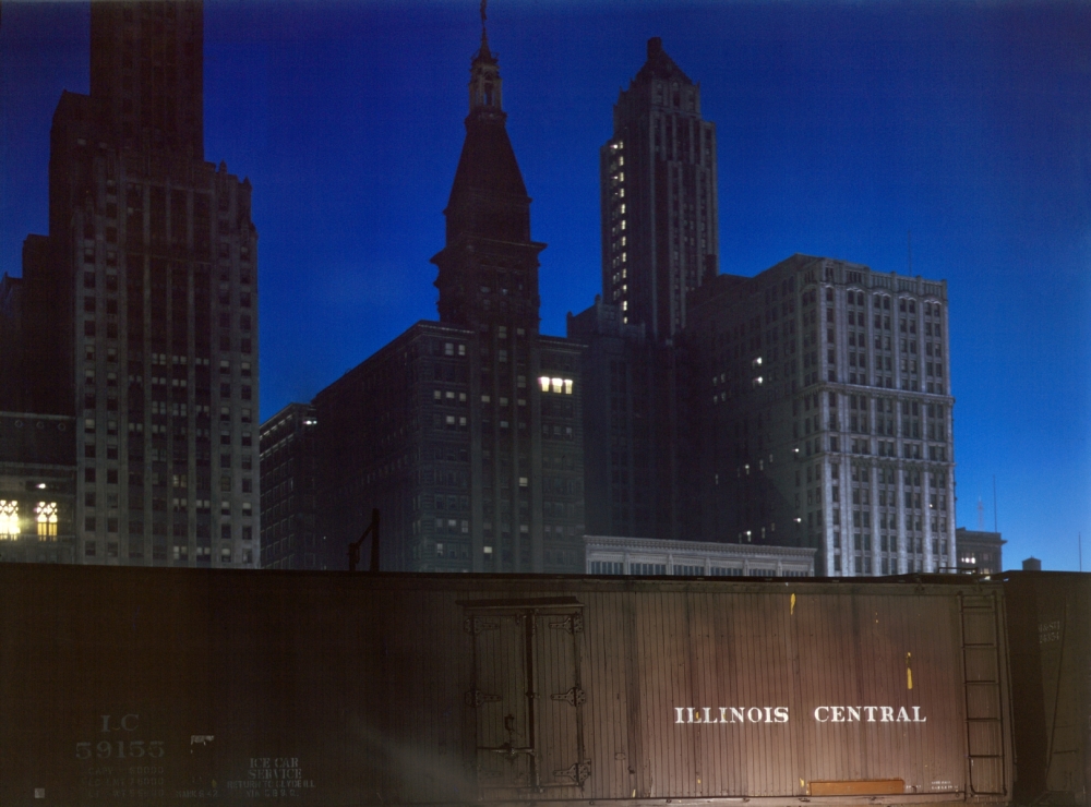 Chicago Railroad 1943. Nfreight Cars At The South Water Street Freight