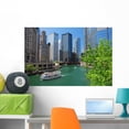 thumbnail image 1 of Chicago River Wall Mural Decal Sticker, Wallmonkeys Peel & Stick Vinyl Graphic (36 in W x 24 in H, 1 of 4