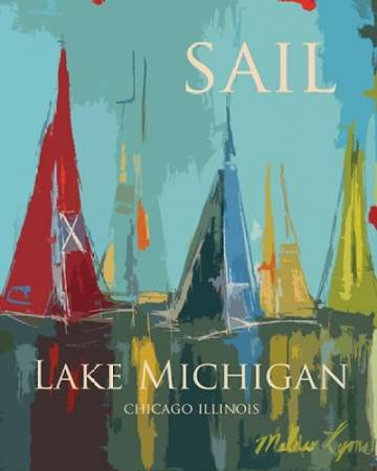 Chicago Sail Vintage Poster Canvas Art - Melissa Lyons (24 x 30)