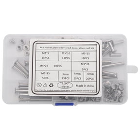 Top Sales Chicago Screw Binding Screws Posts Assortment Kit for DIY Leather Bookbinding Crafts(120Pcs,M5)