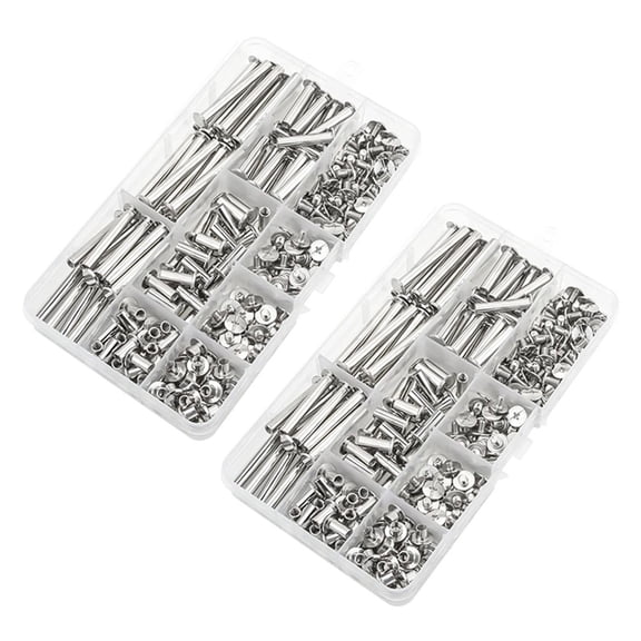 Chicago Screw Binding Screws Posts Assortment Kit for DIY Leather Bookbinding Crafts(240Pcs,M5)