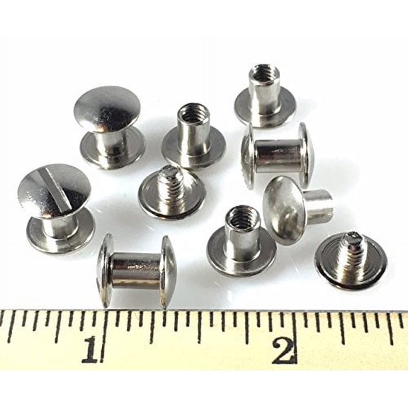 Chicago Screws 1/4" Plain 100 Pcs Np Silver