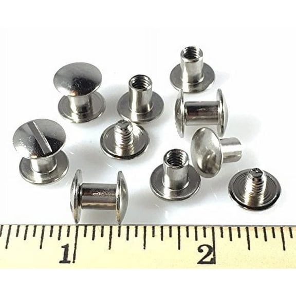 Chicago Screws 1/4" Plain 25 Pcs Np Silver