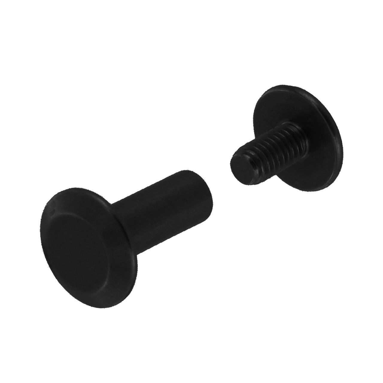 Chicago Screws, Flat Cap, Black Matte, Solid BrassLL (50 per bag