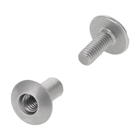 Chicago Screws, Open Hole, Nickel Matte, Solid Brass-LL (50 per bag), Multiple Sizes