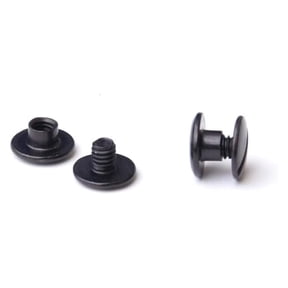 Chicago Screws & Posts Set - 1/8 inch Post, 3/16 inch Diameter - Black Aluminum - 100 Sets - Book Binding, Scrapbooking, Loose Leaf