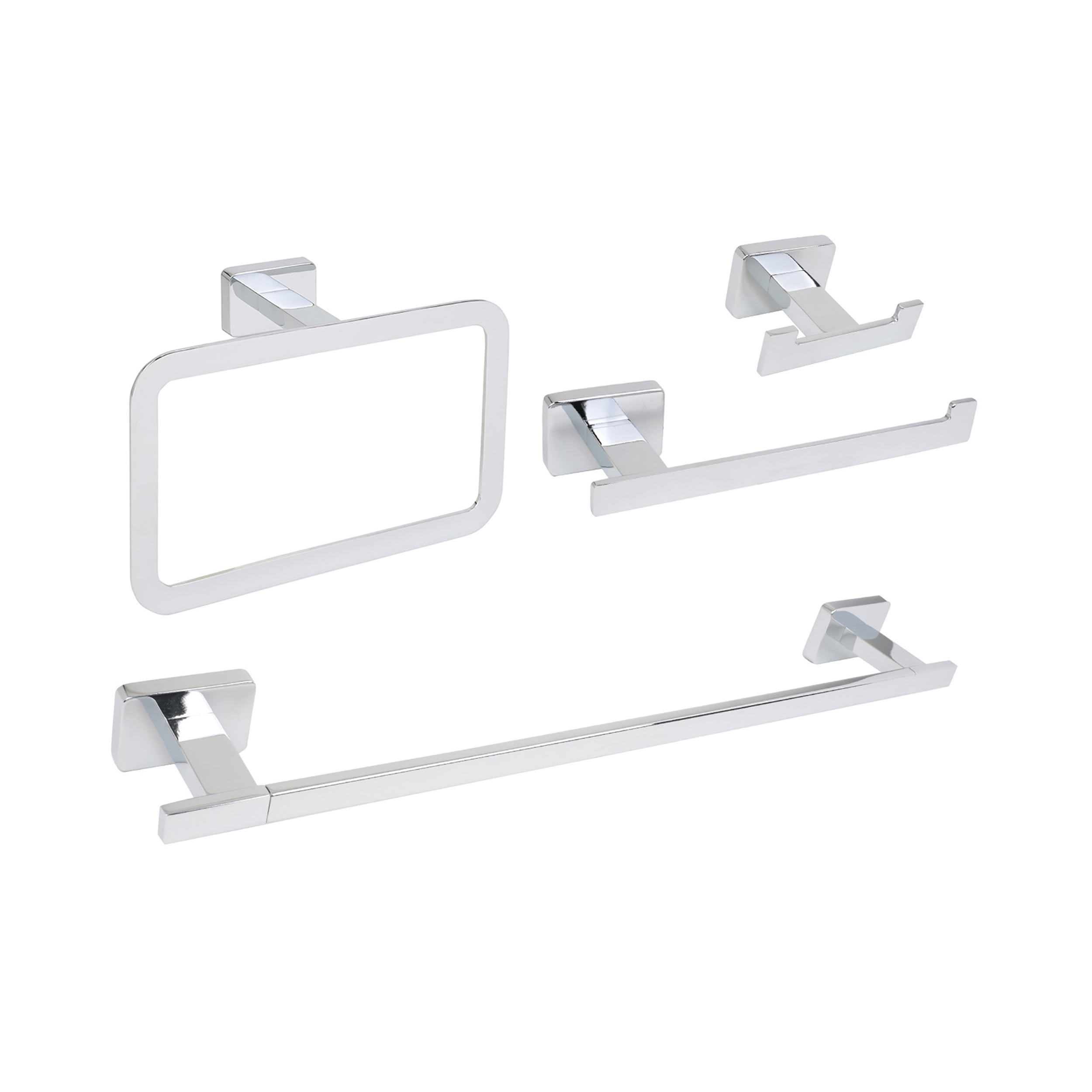 Chicago Series Chrome Bathroom 4 Piece Accessory Set (18) - Walmart.com