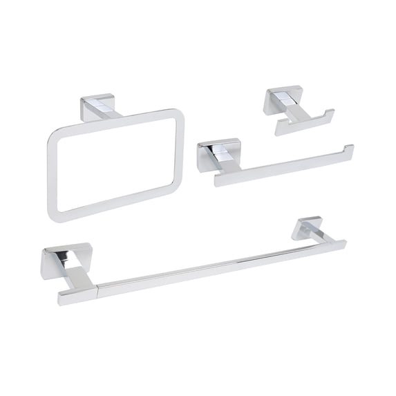 Chicago Series Chrome Bathroom 4 Piece Accessory Set (18)