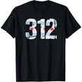 thumbnail image 1 of Chicago Shirt Chicago 312 Flag Area Code T Shirt City Pride, 1 of 3