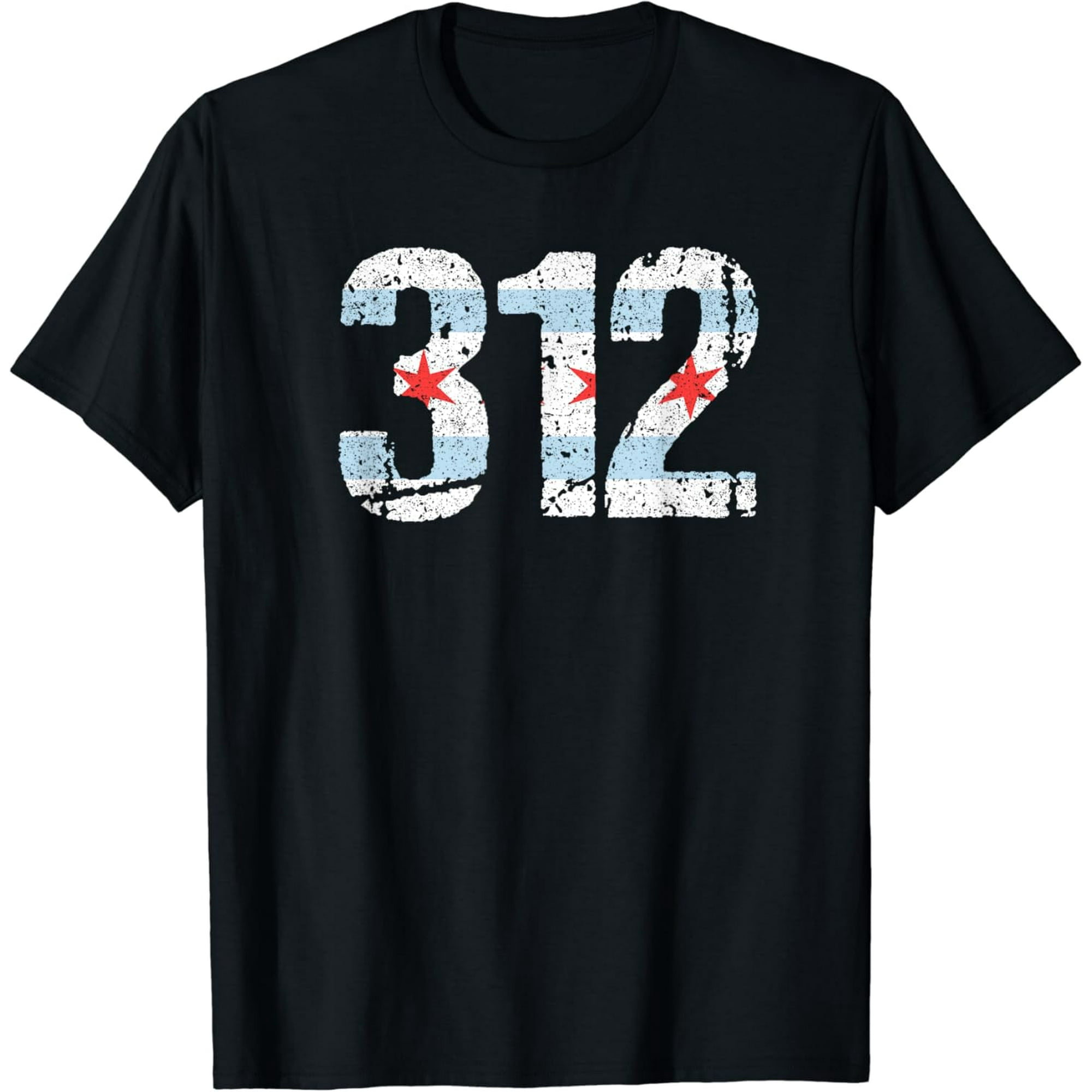 Chicago Shirt Chicago 312 Flag Area Code T Shirt City Pride - Walmart.com