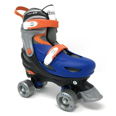 Chicago Skates Adjustable Boys Quad Roller Skate - Blue/Orange - Size Medium (1-4)