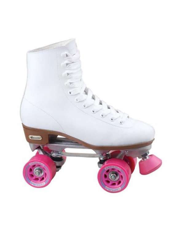 Ladies' Classic Quad Roller Skates, White, Size 6