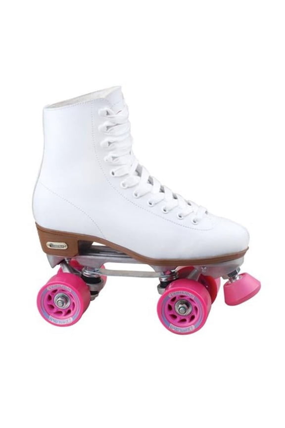 Ladies' Classic Quad Roller Skates, White, Size 6