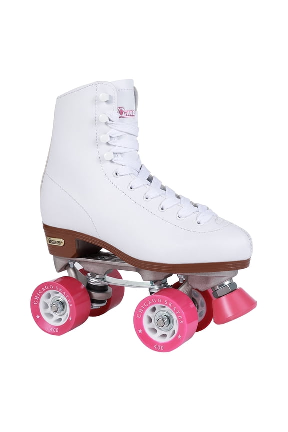 Ladies' Classic Quad Roller Skates, White, Size 7