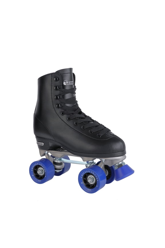 Men's Classic Quad Roller Skates Black Classic Rink Skate, Sizes 1-13