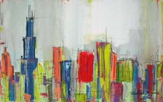 Chicago Skyline Canvas Art - Melissa Lyons (12 x 18)