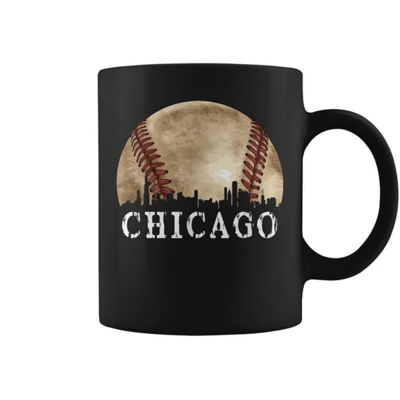 Chicago Skyline City Baseball Lover Coffee Mugs