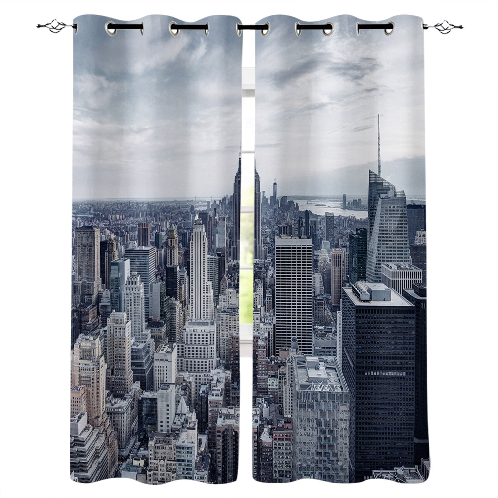 Chicago Skyline Curtains Sleeping City Dramatic Urban Resting Popular ...