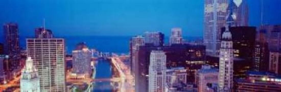 Chicago Skyline II Canvas Art - Bob Stefko (8 x 24)