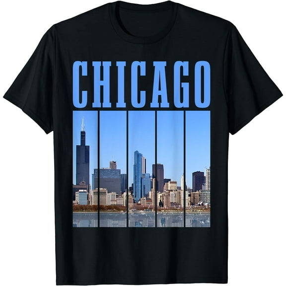 Chicago Skyline Illinois Vintage Pride Chicago T-Shirt