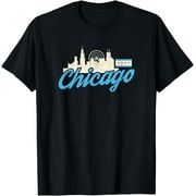 Chicago Skyline Shirt Silhouette IL Illinois City Flag T-Shirt