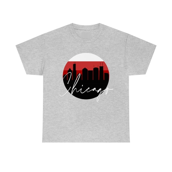 Chicago Skyline Shirt - Unisex Heavy Cotton Tee Shirt