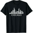 thumbnail image 1 of Chicago Skyline - Throwback Design - Classic T-Shirt, 1 of 4