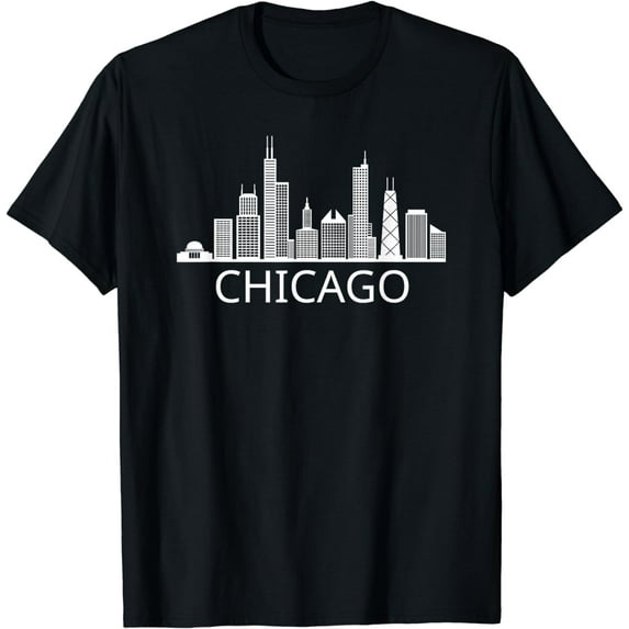 Chicago Skyline - Throwback Design - Classic T-Shirt