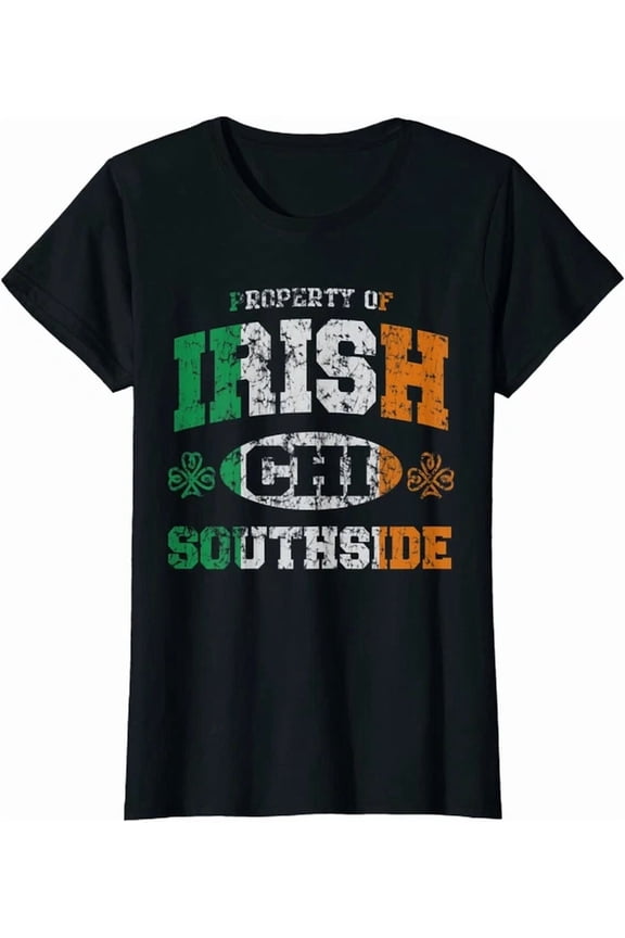 Chicago Southside Irish Flag City Gift T-Shirt, Vintage Birthday Gift