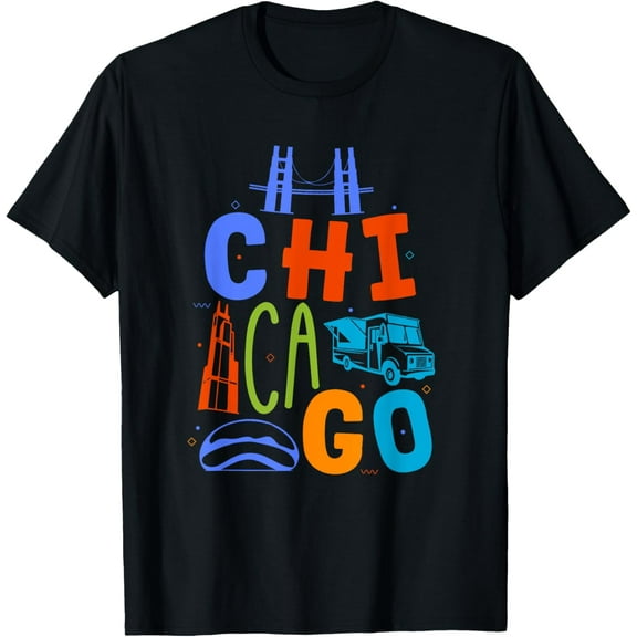 Chicago Souvenir Skyline Chicago Lover Illinois Chicago T-Shirt