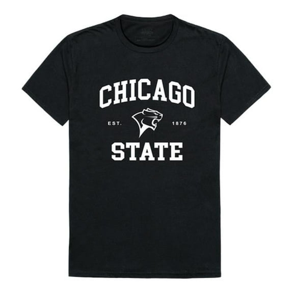 Chicago State University Cougars Seal College T-Shirt, Black - Small