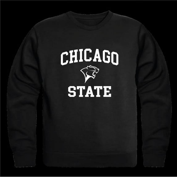 Chicago State University Cougars Seal Crewneck Sweatshirt, Black - Extra Large