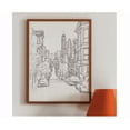 Chicago Street Line Art Print Minimalist Poster Black & White Sketch ...