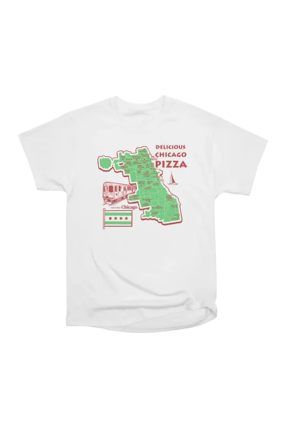 Chicago Style Pizza Box T-Shirt Tee Gift For Him Merch For Her Apparel For Friend