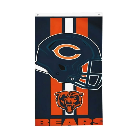 Chicago Team Double Sided Flag 3x5ft Garden Hanging Flag Match Support Flag American Football Fan Home Decor Flag Football Fan Gift
