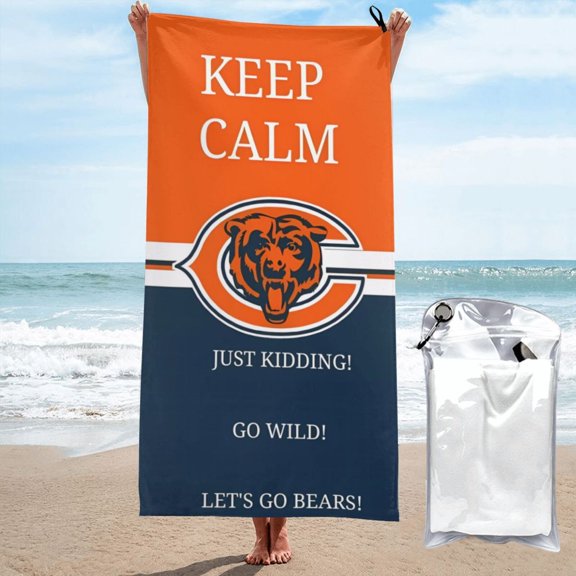 Chicago Team Theme Microfiber Quick-Drying Bath Towel 27.5x55in Skin-Friendly Absorbent Bath Towel Beach Towel Sports Sweat-Absorbent Towel Lightweight Portable Bath Towel