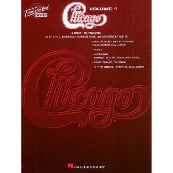 Pre-Owned Chicago - Transcribed Scores Volume 1 (Paperback) 0793570646 9780793570645