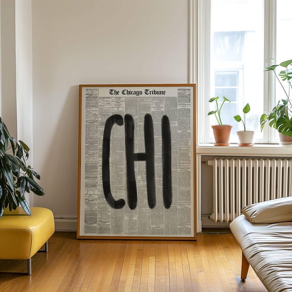 Chicago Tribune Newspaper Graffiti CHI Urban Street Art Poster 16x24 UNFRAMED
