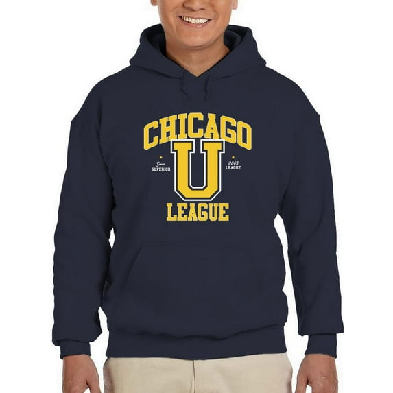 Chicago U League Sports Style Hoodie Men -Image by Shutterstock, Male x-Large