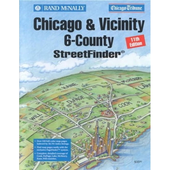 Pre-Owned Chicago & Vicinity 6-County Streetfinder (Paperback) 0528978632 9780528978630